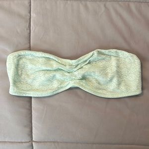 PINK Lace Bandeau Bralette Mint Green Size Medium
